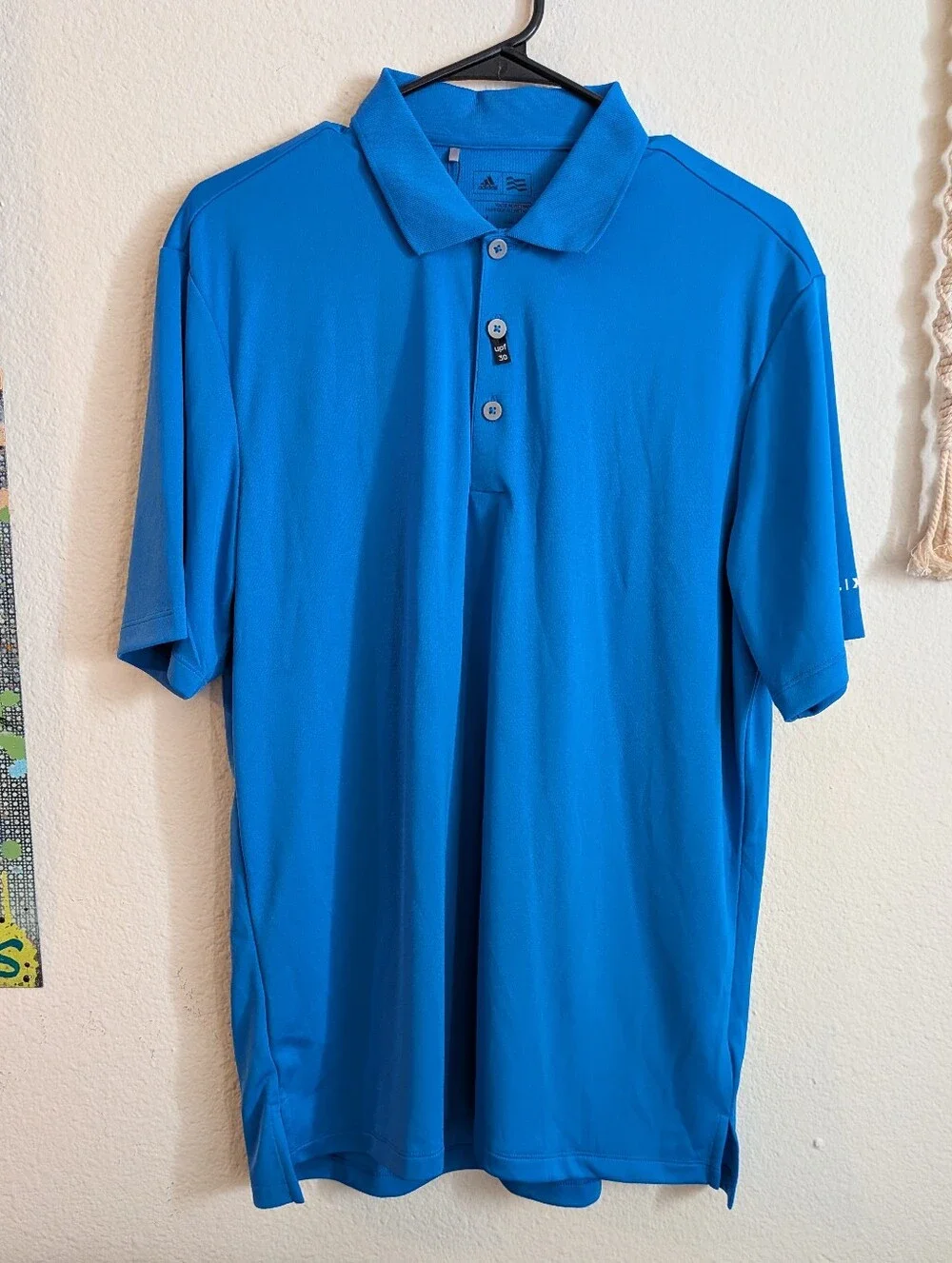 adidas Men's Bright Blue Golf Polo Shirt NWT Sz M